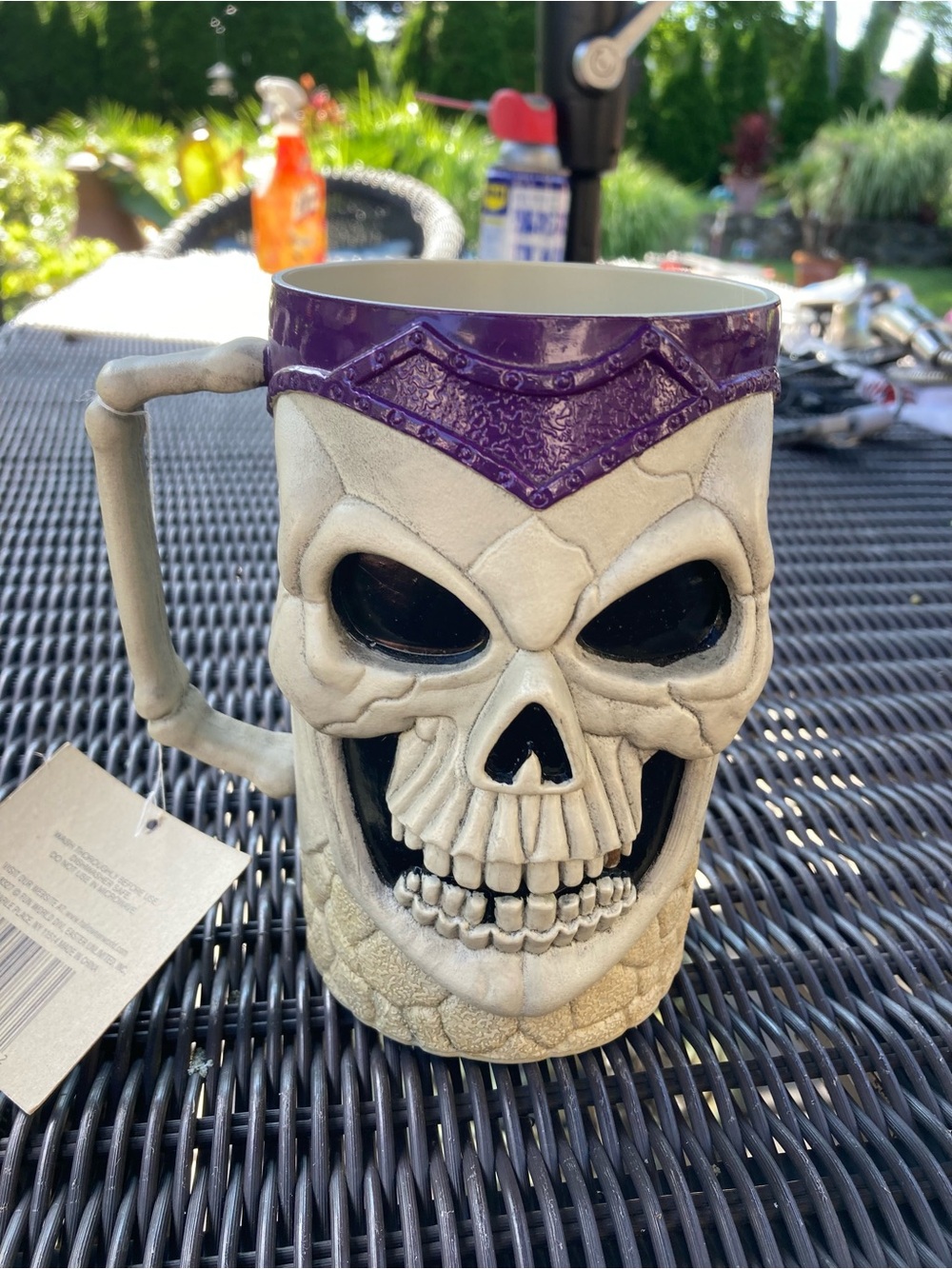 Vintage Fun World skull mug